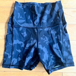 Black and Grey Bike Shorts with pockets